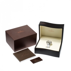 Pre Owned Ebel Silver Stainless Steel Wave Chronograph 1216403 Men's Wristwatch 42 mm