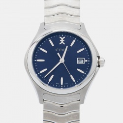 Ebel Blue Stainless Steel Wave 1216238 Men's Wristwatch 40 mm