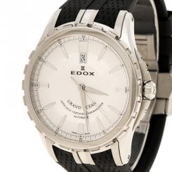 Edox White Stainless Steel Grand Ocean 80077 Men's Wristwatch 45 mm