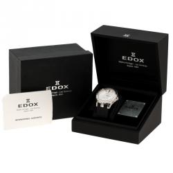 Edox White Stainless Steel Grand Ocean 80077 Men's Wristwatch 45 mm