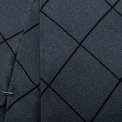 Pre Owned Emporio Armani Grey Diamond Checked Silk Tie