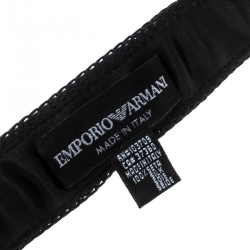 Pre Owned Emporio Armani Colorblock Striped Silk Knit Square Bottom Tie