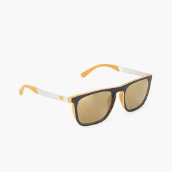 Pre Owned Emporio Armani Yellow Mirrored Sunglasses