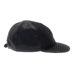 مملوكة مسبقًا كاب امبوريو أرماني جلد أسود بيسبول مقاس S