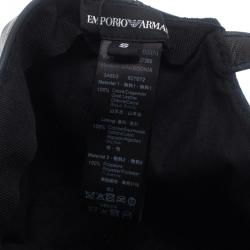 مملوكة مسبقًا كاب امبوريو أرماني جلد أسود بيسبول مقاس S