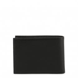 Pre Owned Emporio Armani Black Leather Bifold Wallet