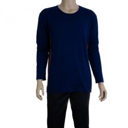 Pre Owned Emporio Armani Blue Multicolor Men's Sweater XXXL
