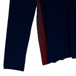 Pre Owned Emporio Armani Blue Multicolor Men's Sweater XXXL