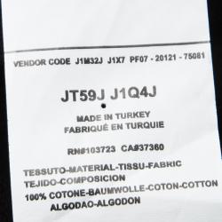 Pre Owned Emporio Armani Black Contrast Rib Trim and Elbow Patch Detail V Neck Sweater M