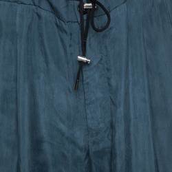 Pre Owned Emporio Armani Grey Elasticized Waist Drawstring Detail Pants 3XL