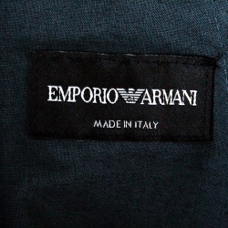 Pre Owned Emporio Armani Grey Elasticized Waist Drawstring Detail Pants 3XL