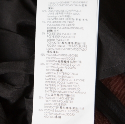 Pre Owned Emporio Armani Grey Wool Fingerprint Lined Tailored Blazer XXL