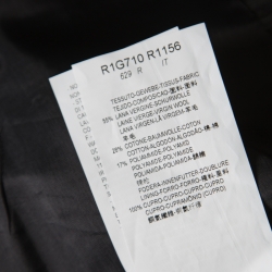 Pre Owned Emporio Armani Grey Horizontal Striped Wool and Cotton Two Button Blazer XL