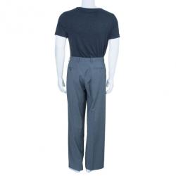 Pre Owned Emporio Armani Grey Formal Men's Trousers M