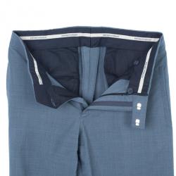 Pre Owned Emporio Armani Grey Formal Men's Trousers M