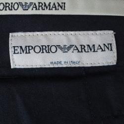 Pre Owned Emporio Armani Grey Formal Men's Trousers M