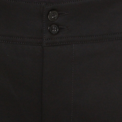 مملوكة مسبقًا Emporio Armani Black Cotton High Waist Tailored Trousers 2XL