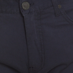 Pre Owned Emporia Armani Navy Blue Cotton Stretch Regular Fit Trousers M