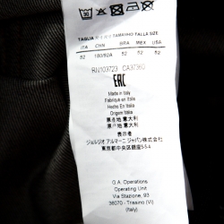 Pre Owned Emporio Armani Black Dark Wash Denim Studded Pocket Detail Tapered Jeans XL