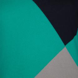 Pre Owned Emporio Armani Color Block V-Neck Sweater M