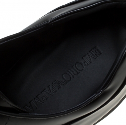 Pre Owned Emporio Armani Black Leather Lace-Up Derby Oxford Size 45