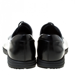 Pre Owned Emporio Armani Black Leather Lace-Up Derby Oxford Size 45