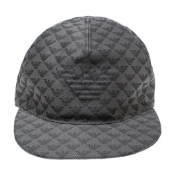 Pre Owned Emporio Armani Navy Blue Logo Detail Baseball Cap M