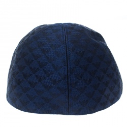 Pre Owned قبعة بيسبول امبوريو أرماني تطريز شعار مونوغرامية زرقاء أليكتريك M