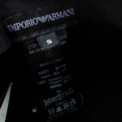 Pre Owned Emporio Armani Grey Monogram Logo Embroidered Baseball Cap S