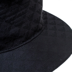 Pre Owned Emporio Armani Grey Monogram Logo Embroidered Baseball Cap S