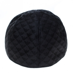 Pre Owned Emporio Armani Grey Monogram Logo Embroidered Baseball Cap S