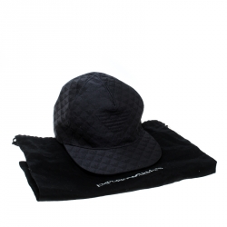 Pre Owned Emporio Armani Grey Monogram Logo Embroidered Baseball Cap S