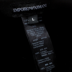 Pre Owned Emporio Armani Slate Grey Monogram Logo Embroidered Baseball Cap L