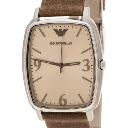 Pre Owned Emporio Armani Bronze Stainless Steel Epsilon AR2489 Men's Wristwatch 33 mm