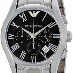 Emporio Armani Black Stainless Steel Chronograph Men's Wristwatch 43MM