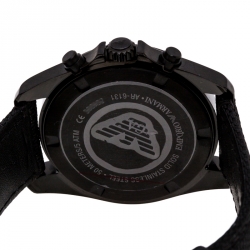 Pre Owned Emporio Armani Black PVD Coated Stainless Steel Sigma AR6131 Men's Wristwatch 44 mm