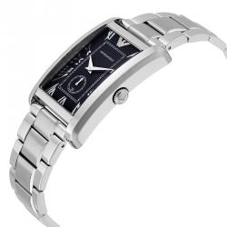 Pre Owned Emporio Armani Black Stainless Steel AR1608 Men's Wristwatch 32MM