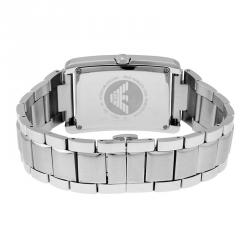 Pre Owned Emporio Armani Black Stainless Steel AR1608 Men's Wristwatch 32MM