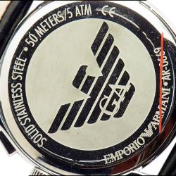 Pre Owned Emporio Armani Silver Stainless Steel AR0669 Men's Wristwatch 42MM