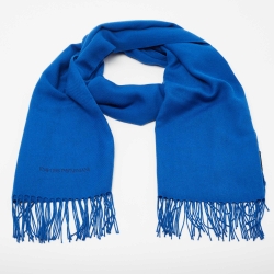Pre Owned Emporio Armani Blue Fringed Stole