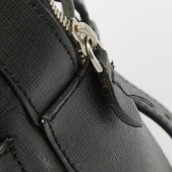 Pre Owned Emporio Armani Black Leather Backpack