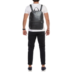 Pre Owned Emporio Armani Black Leather Backpack