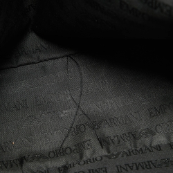 Pre Owned Emporio Armani Black Leather Backpack