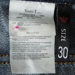 Pre Owned Emporio Armani Jude Indigo Dark Wash Denim Straight Fit Jeans S
