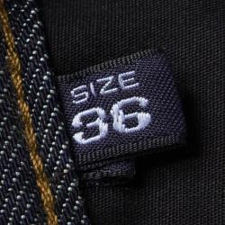 Pre Owned Emporio Armani Indigo Dark Wash Denim Faded Effect Distressed Jeans XL