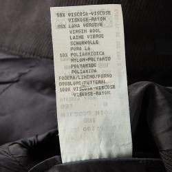 Pre Owned Emporio Armani Brown Textured Knit Regular Fit Suit XXXL