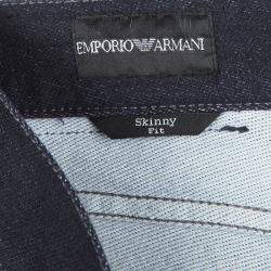 Pre Owned Emporio Armani Indigo Dark Wash Denim Skinny Fit Jeans L
