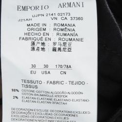 Pre Owned Emporio Armani Black Basic Fit Sean Denim Pants S