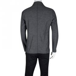 Pre Owned Emporio Armani Grey Wool Jacket M