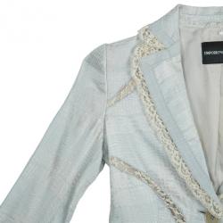 Pre Owned Emporio Armani Lace Textured Jacket S